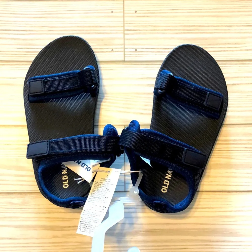 Old navy gender neutral double strap velcro closure sandal